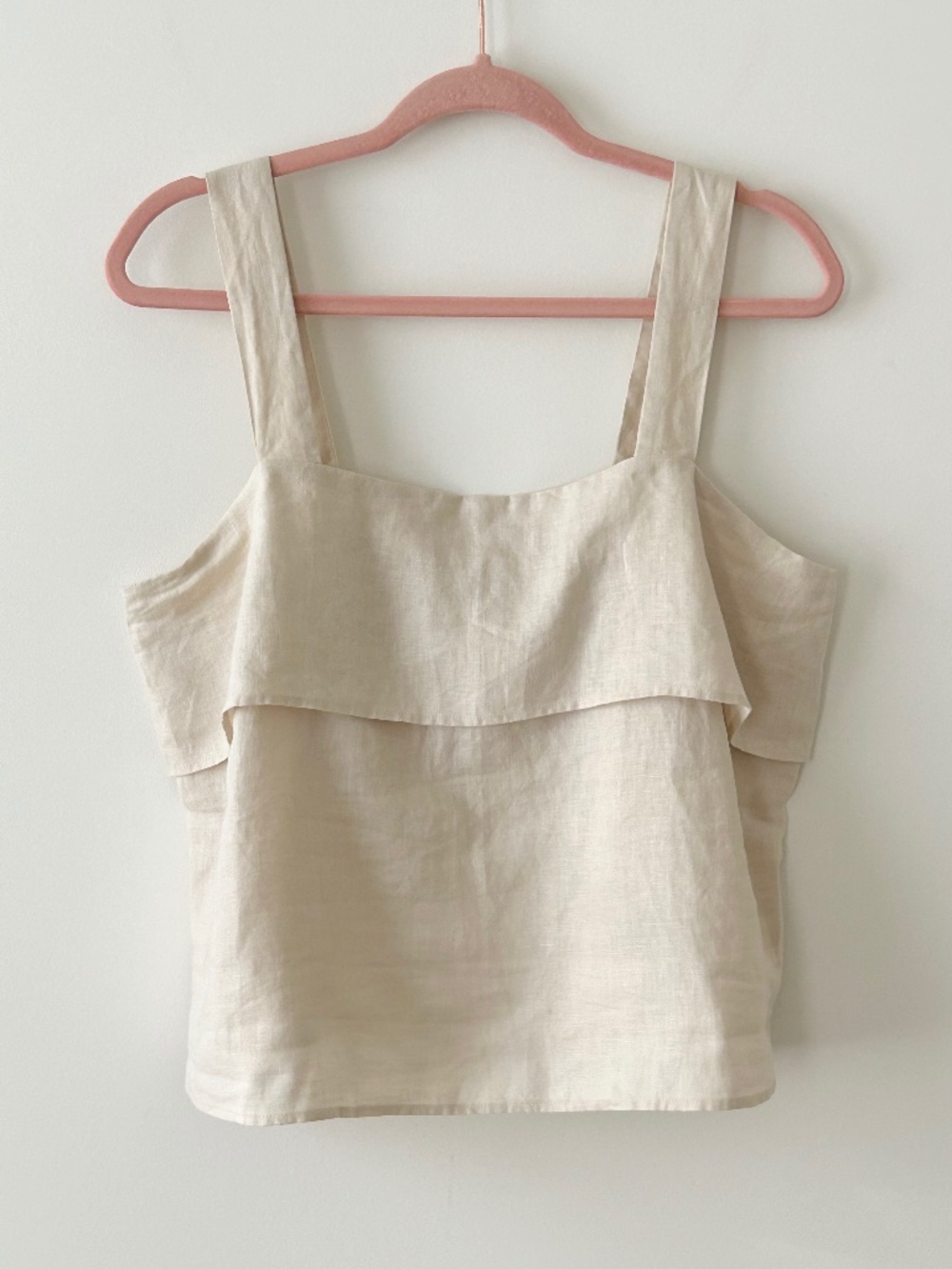 Quince 100% European Linen Square Neck Tank Top